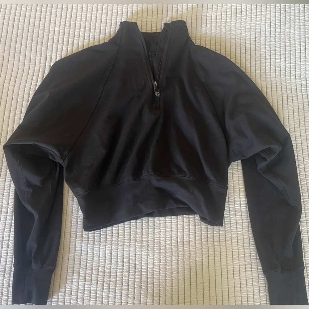 Lululemon quarter zip- black- size 2